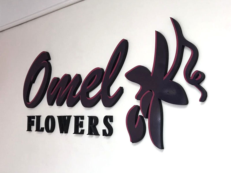 Omel Flowers 3D Letters Pvc