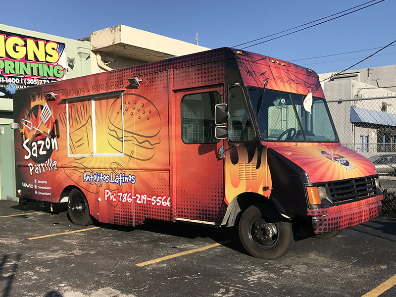 Sazon Parrilla Food Truck Full Wrap 2