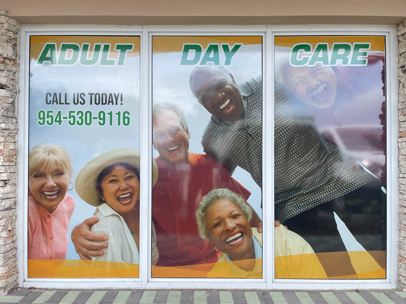 Adult Daycare Storefront Windows 1
